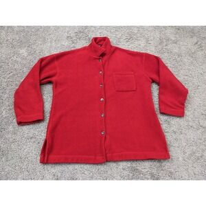 Formula H2W Sweater Woman's Extra Large‎ Red Fleece Button Front Jacket Polartec